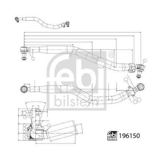 Febi Centre Rod Assembly Front 196150