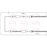 Apec Handbrake Cable Left Rear CAB1171