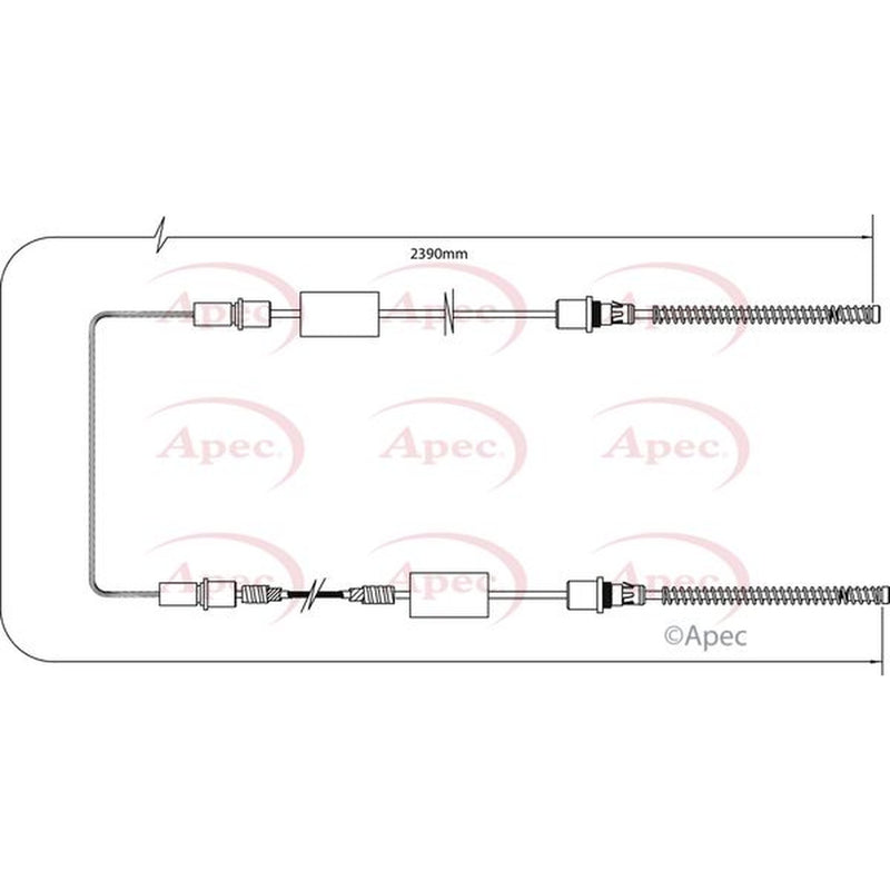 Apec Handbrake Cable Left Rear CAB1171