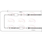 Apec Handbrake Cable Left Rear CAB1171
