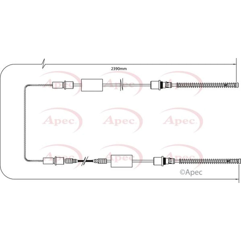 Apec Handbrake Cable Left Rear CAB1171