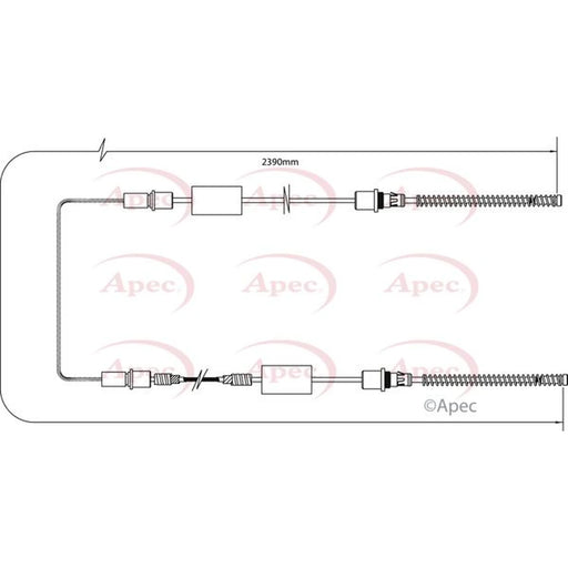 Apec Handbrake Cable Left Rear CAB1171