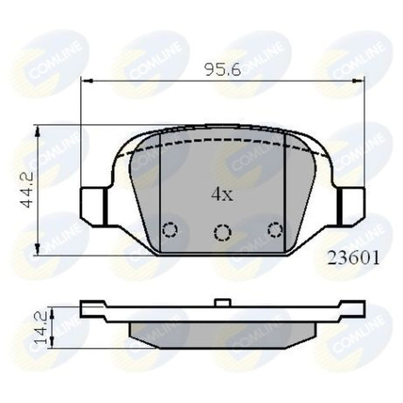 Comline 4 x Rear Brake Pad Set CBP01026