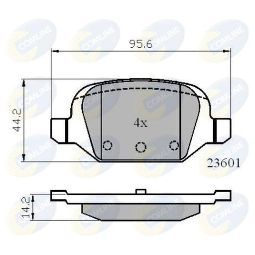 Comline 4 x Rear Brake Pad Set CBP01026