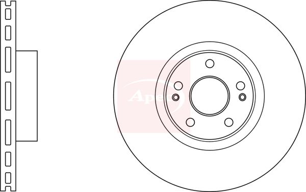 Apec 2 x Brake Disc Set Vented