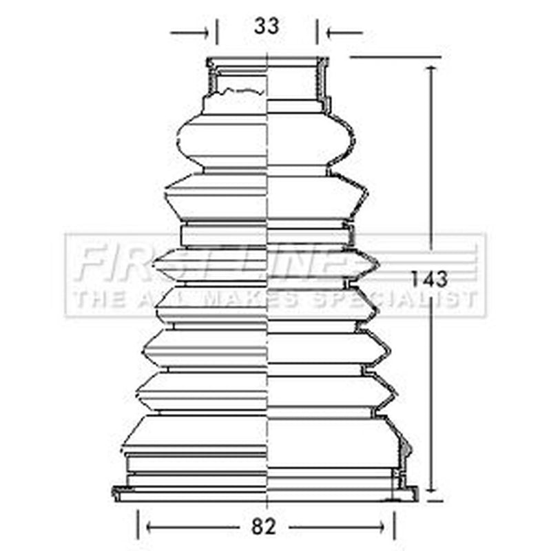 First Line Drive Shaft Bellow Kit Front Left Thermoplast FCB2163