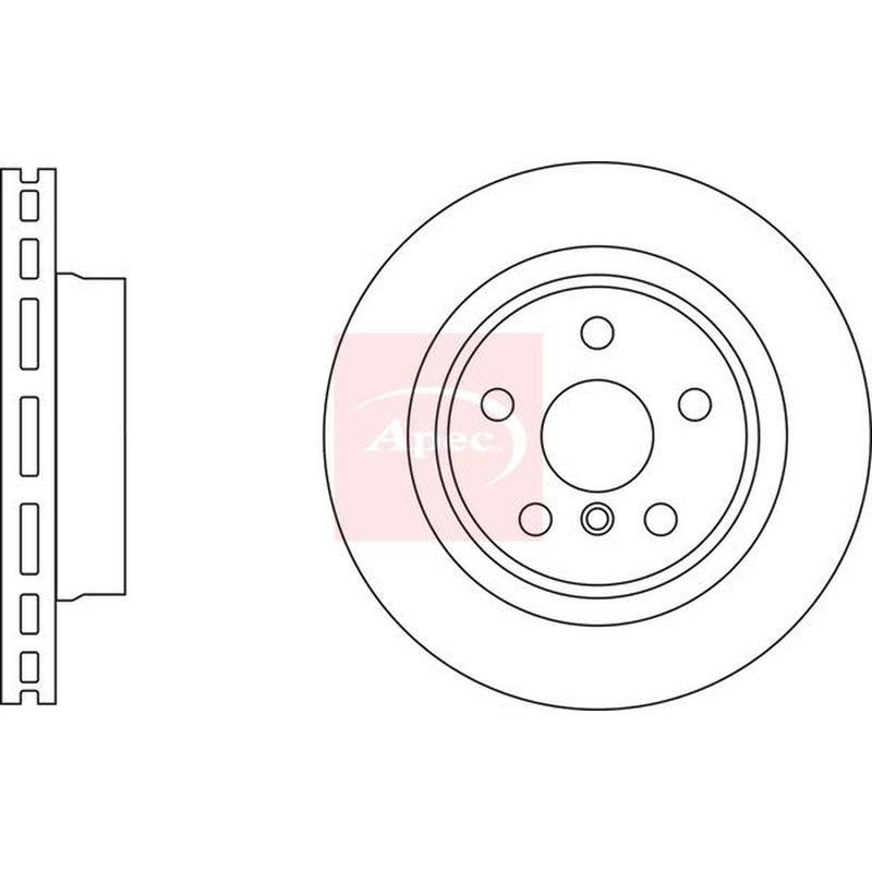 Apec 2 x Vented Rear Brake Discs DSK3169