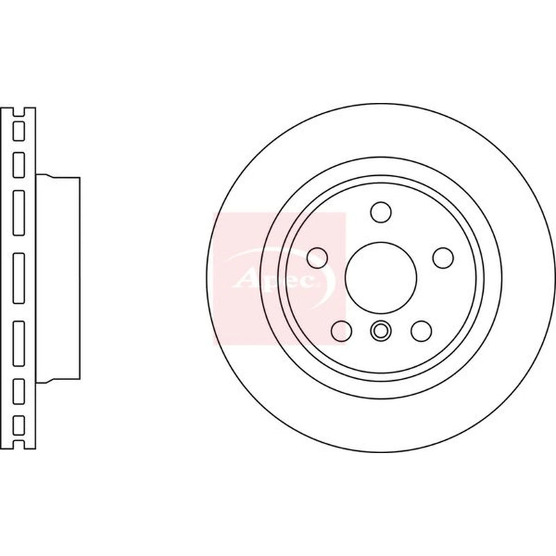 Apec 2 x Vented Rear Brake Discs DSK3169