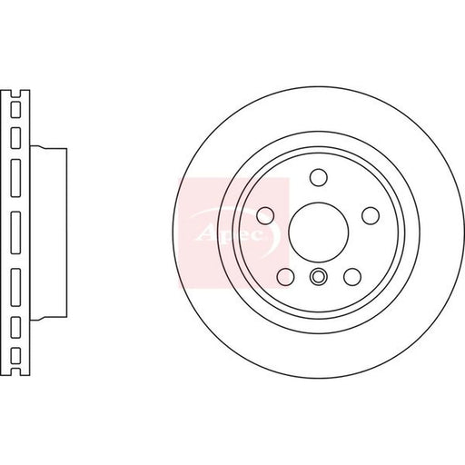 Apec 2 x Vented Rear Brake Discs DSK3169