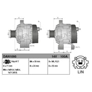 Denso Car Alternator 12V DAN1095