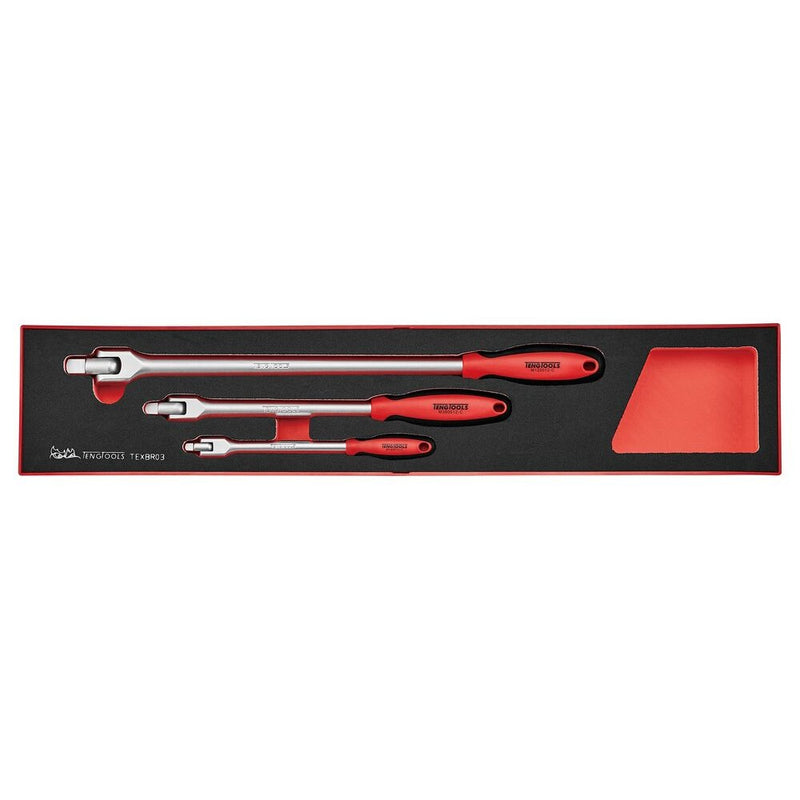 Teng Tools Flex Handle Set FOAMX4 3 Pieces 1/4" 3/8" 1/2"