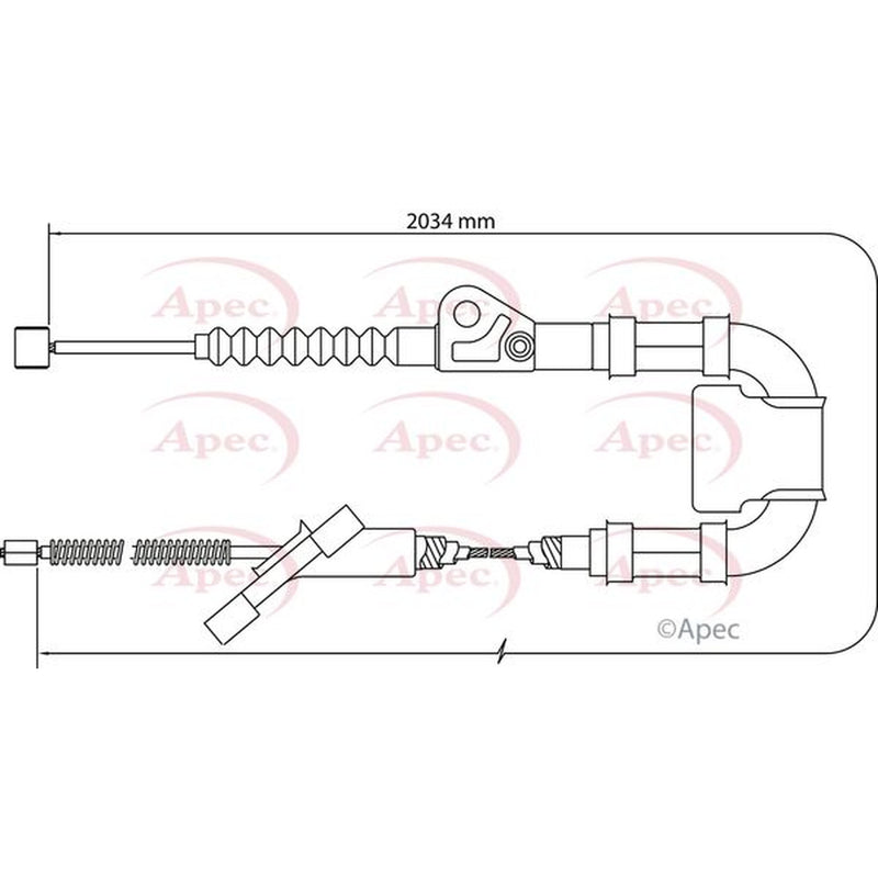 Apec Handbrake Cable Left Rear CAB1436