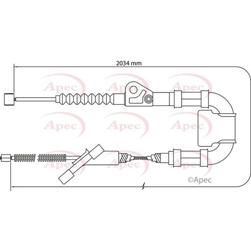 Apec Handbrake Cable Left Rear CAB1436