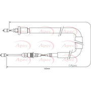 Apec Handbrake Cable Left Rear CAB1366