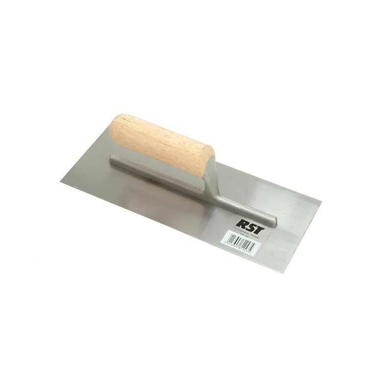 R.S.T. Plasterer's Finishing Trowel Straight Wooden Handle 11 x 4.1/2in