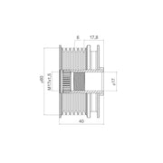 Valeo Alternator Overrunning Freewheel Clutch 588443