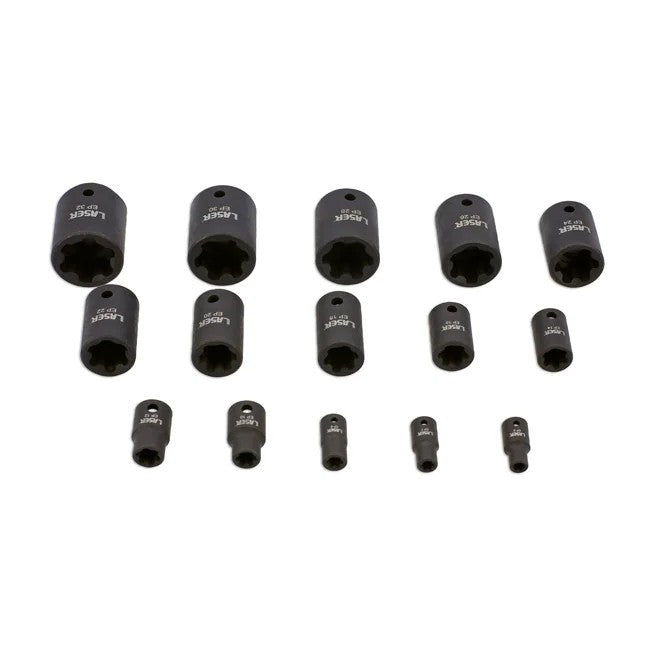 Laser Tools EP Star Impact Socket Set 15pc - PL