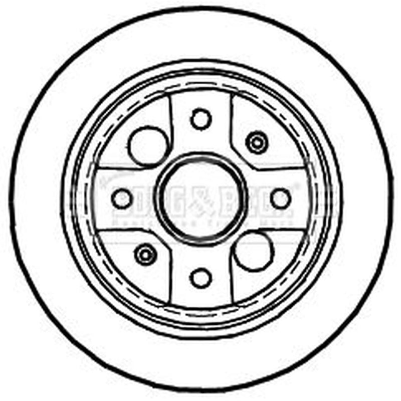 Borg & Beck 2 x Solid Rear Brake Discs BBD4988