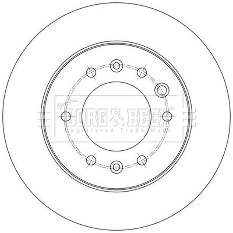 Borg & Beck 2 x Solid Rear Brake Discs BBD6219S