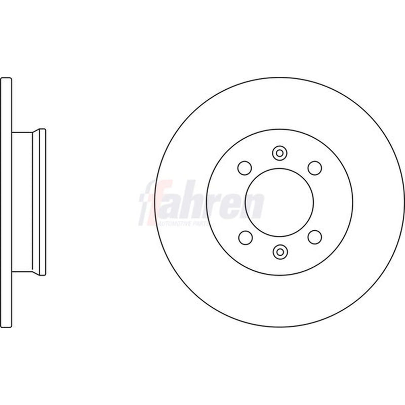 Fahren 2 x Solid Rear Brake Discs FBD6142