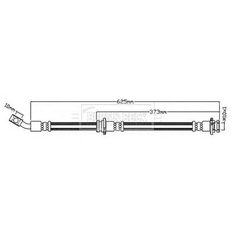Borg & Beck Brake Hydraulic Hose Line Front Right BBH8728