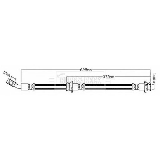 Borg & Beck Brake Hydraulic Hose Line Front Right BBH8728