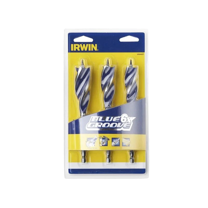 IRWIN® Blue Groove 6X Wood Drill Bit Set, 3 Piece - 10506627
