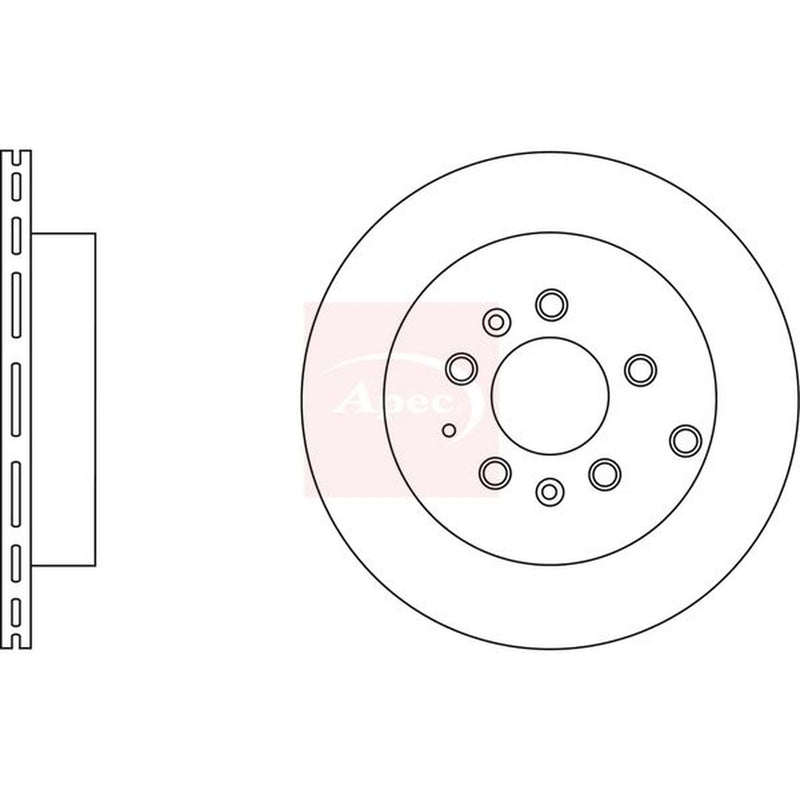 Apec 2 x Vented Rear Brake Discs DSK2645
