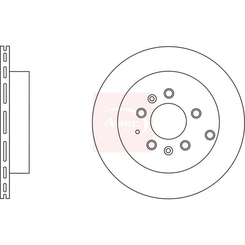 Apec 2 x Vented Rear Brake Discs DSK2645