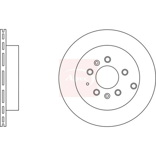 Apec 2 x Vented Rear Brake Discs DSK2645
