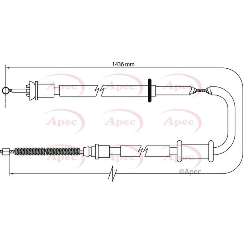 Apec Handbrake Cable Right Rear CAB1117