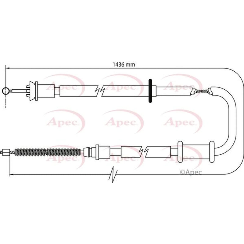 Apec Handbrake Cable Right Rear CAB1117