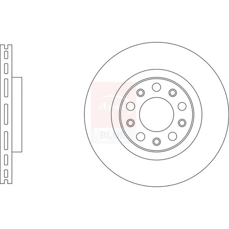 Apec 2 x Vented Rear Brake Discs SDK6959
