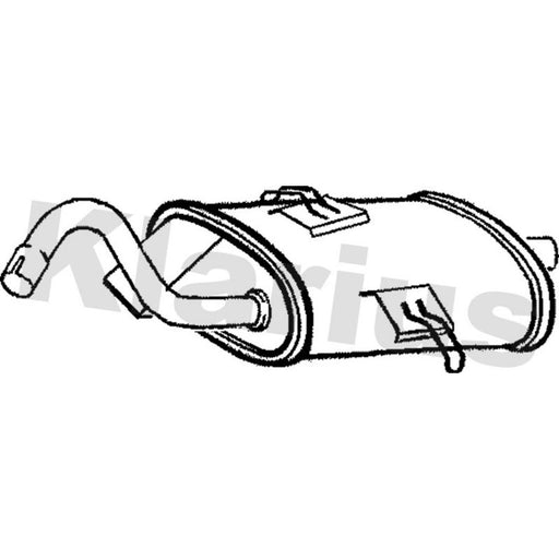 Klarius Box With Tail Pipe Rear VO206C
