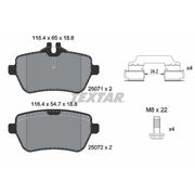 Textar Rear Brake Pad Set 2507101
