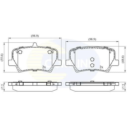Comline 4 x Rear Brake Pad Set CBP02393