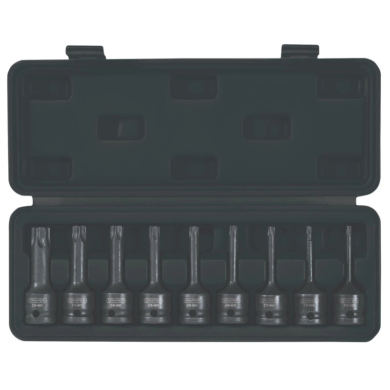 Draper Expert Socket Bit Set 1/2" Sq. Dr. 9 Piece