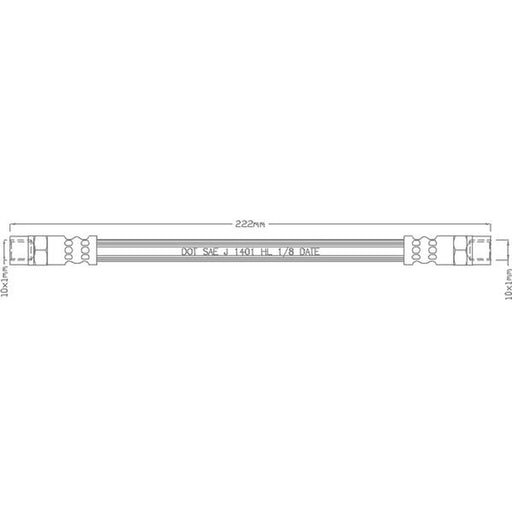 Juratek Brake Hydraulic Hose Line Rear JBH1070