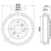 Mintex Brake Drum Assembly Rear MBD372
