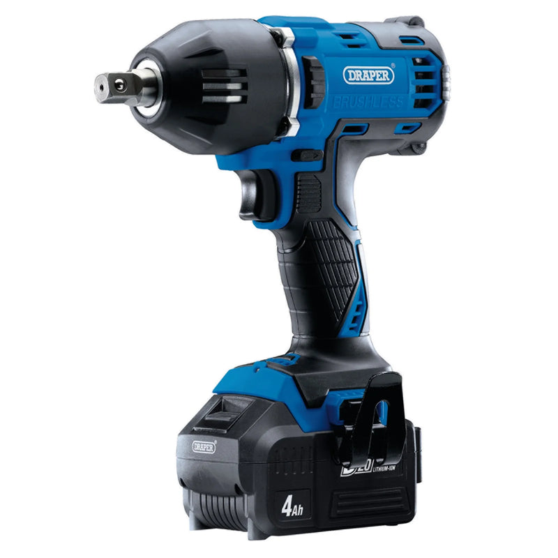 D20 20V Brushless Impact Wrench 1/2" Sq. Dr. 400Nm with 2 Batteries
