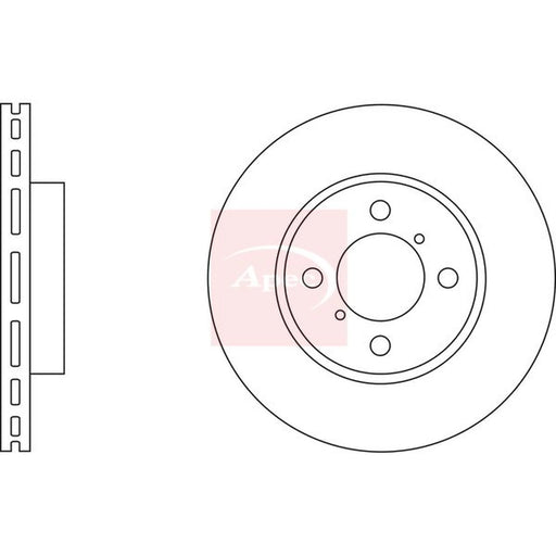 Apec 2 x Vented Front Brake Discs DSK2546