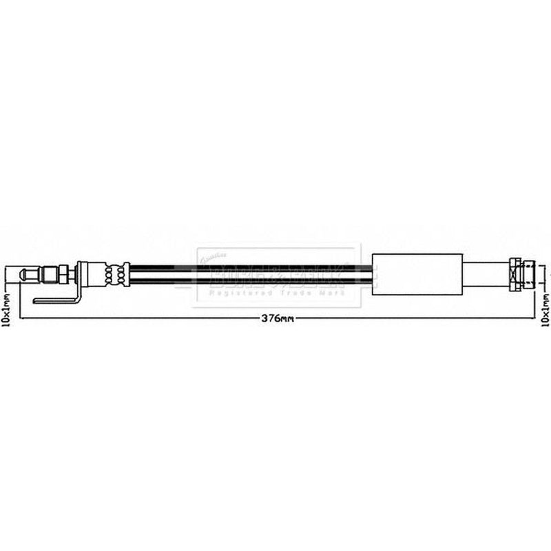 Borg & Beck Brake Hydraulic Hose Line Front Le BBH8173