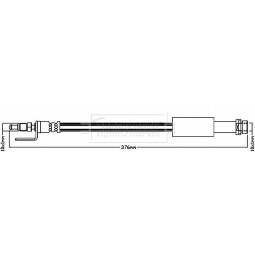 Borg & Beck Brake Hydraulic Hose Line Front Le BBH8173