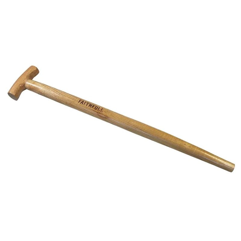 Faithfull FSC Ash T Handle Bent Taper 28in - FAIATBTFSC