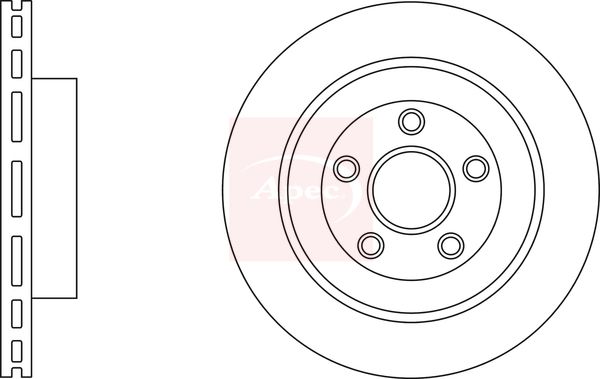 Apec 2 x Brake Disc Set Vented