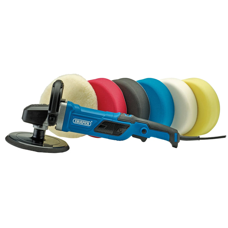 Draper Dual Function Polisher Kit 180mm with Accessories