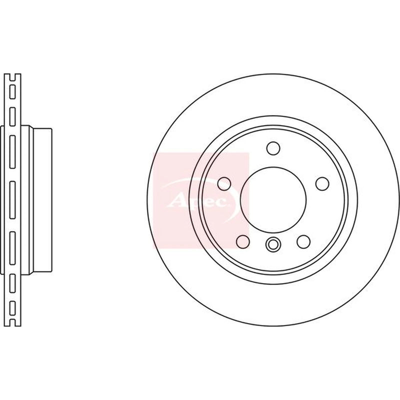 Apec 2 x Vented Rear Brake Discs DSK2478