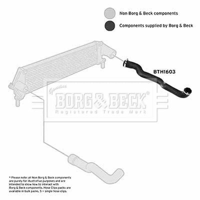 Borg & Beck Intercooler Turbo Charge Air Hose BTH1603