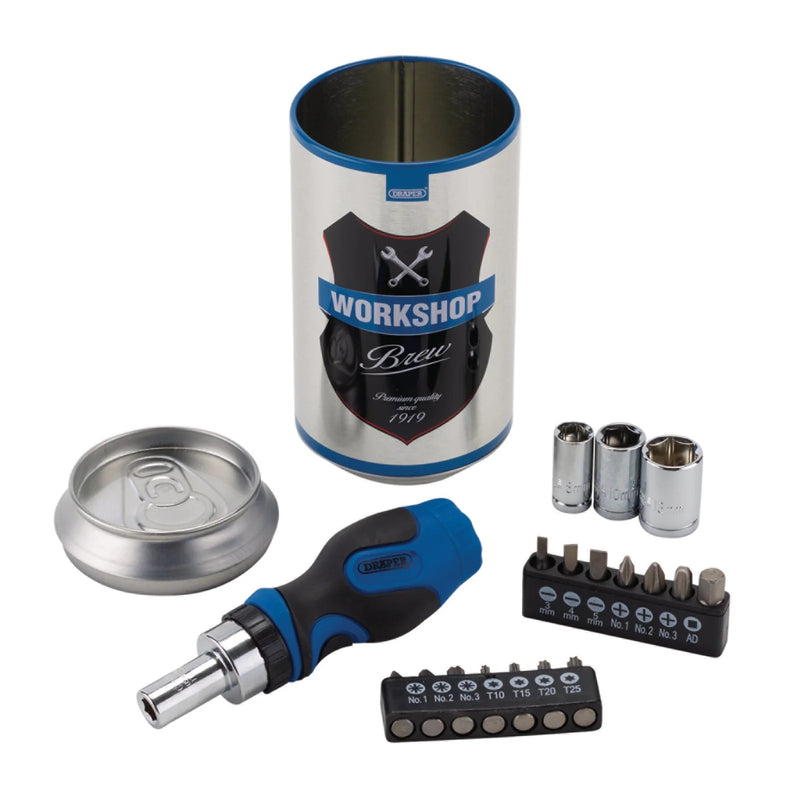 Draper Stubby Ratchet Screwdriver Set 18 Piece Special Edition