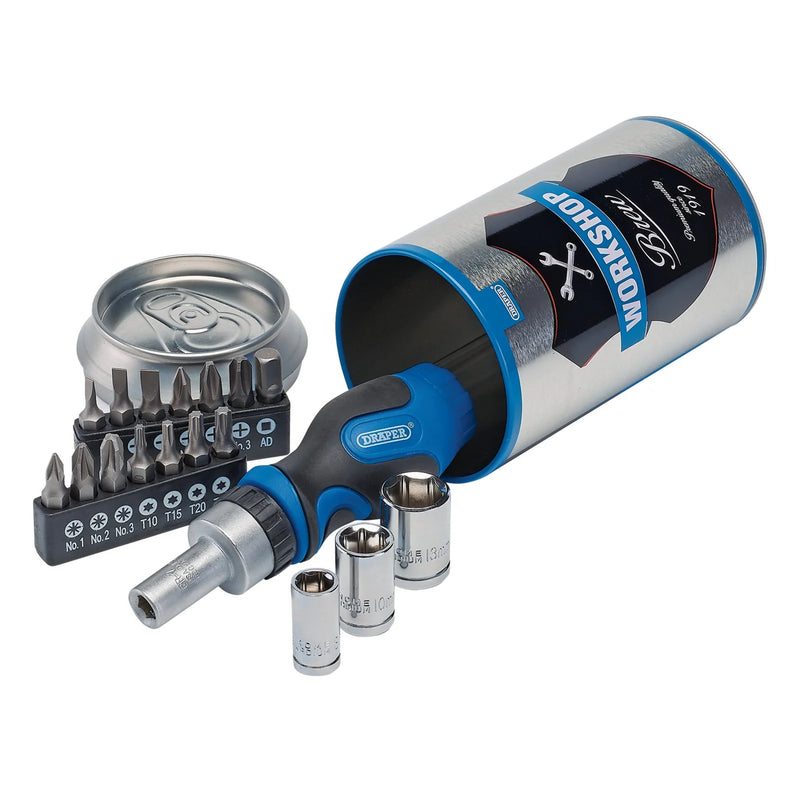 Draper Stubby Ratchet Screwdriver Set 18 Piece Special Edition